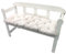 NYVI Bankauflage Ibiza 140x45 cm Weiß 2X - Polsterauflage für Gartenbänke Gemütlich & Langlebig - Sitzauflagen für Bänke Outdoor & Indoor - Sitzkissen Auflage Bank Sitzbank