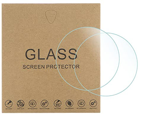 sourcing map 5pcs Watch Glass Screen Protectors 38mm HD Tempered Glass High AL Anti-Scratch 9H Hardness High Definition Anti-Explosion Smartwatch Screen Protection Film