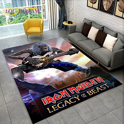 YZGAH I-Iron Aces High,Heavy Metal Band Area Rug,Carpet Rug for Living Room Bedroom Sofa Doormat Decoration,kids Non-slip Floor Mat 3D P5942 40X60CM