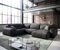 DELIFE Wohnlandschaft Lanzo L Lederimitat Vintage Anthrazit 330x230 cm Recamiere variabel