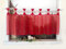 Devola Scheibengardine Einfarbig Bistrogardine Voile Kurzgardine Transparent Küchengardinen Modern mit Schlaufen Cafe Gardinen Kurzstores Gardinen HxB 45x120cm Rot 1 Stück