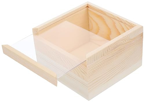 STOBOK Acrylic Storage Box with Lid 4.7 Inch Clear Trinket Box for Jewelry and Decorative Storage Organizer for Home and Travel