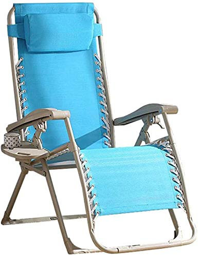 YLQHZW Léger FGVDJ Chaise inclinable Pliante Chaises Longues zéro gravité Chaises Longues de Jardin Plage Fauteuil Relaxant avec Porte-gobelet présent