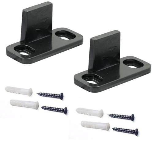 GVSS 2 Pièces Guide Porte Coulissante, Guide Porte Coulissante Sol,Guide Sol pour Porte Coulissante Bas de Porte de Grange en Bois,Réglable et Durable pour Placard et Armoire