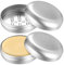 Tenbrachian 2 Pcs Travel Soap Cases, 100 ML Aluminum Soap Box, Metal Travel Soaps Container Dish Holder Tin with Draining & Lid for Bathroom Shower(Round)(Round)