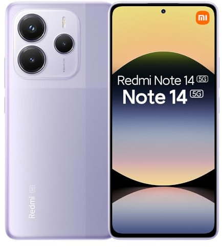 Xiaomi Redmi Note 14 Pro 5G Smartphone 12 + 256 Go 200 MP Pro Grade AI MediaTek Dimensity 7300-Ultra 1,5 K 120 Hz Eye-Care Batterie 5110 mAh avec NFC avec charge turbo 45 W Violet