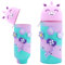 Wydexint Kawaii Federmäppchen, Mäppchen, 2-in-1 Weiche Silikontasche, Federmäppchen, Stand Up Federmäppchen, Tier Stifthalter, Cartoon Bleistifthalter Für Mädchen Und Jungen (Einhorn)