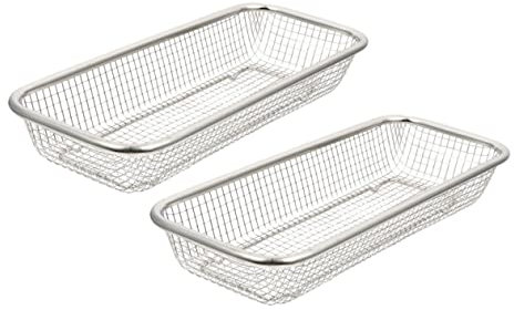 HOODANCOS Geschirrkorb für Geschirrspüler 2 Stücke Spülmaschinenbesteck Halter Abtropfkorb für Besteck und Essstäbchen Vielseitig Einsetzbar Rostfrei Einfaches Design