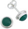 Ohrstecker 925 Silber grüner Onyx Stein Edelstein Ohrringe echt Silber Damen Sterling Silber Stecker Geschenk(MOS-048-14)