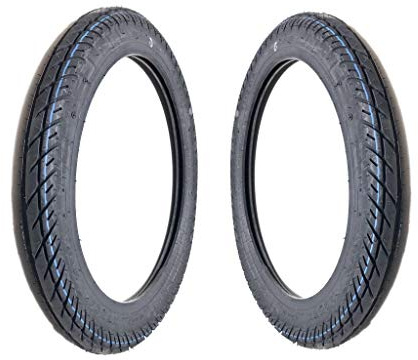 2 x Reifen Satz Vorne + Hinten passend für Zündapp C CS GTS, Hercules Prima 2 3 4 5 S, Kreidler Florett Flory Mofa Moped Mokick 2 1/2 x 17 Zoll 21-2,50