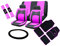 Xtremeauto® Ensemble de housses de siège avant et arrière universelles RS et tapis de sol (rose)