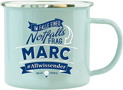 History & Heraldry Echter Kerl - Emaille Becher Marc - individuelle Tasse mit Name und Spruch