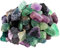 mookaitedecor Violett grüner Fluorit Rohstück Steine, Mineral Edelsteine für Familie/Büro/Garten/Aquarium Dekoration Schmückung, Kristall Reiki & Heilung (460g)