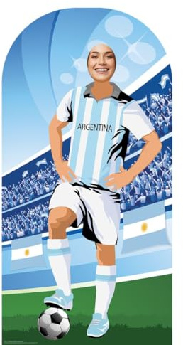 Star Cutouts SC1171 Argentina World Cup 2026 Stand-In Cardboard Cutout 190cm – Football Photo Prop, Party Decoration & Fan Display