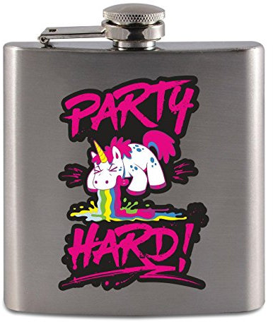 Flachmann Pinker Party Hard Einhorn