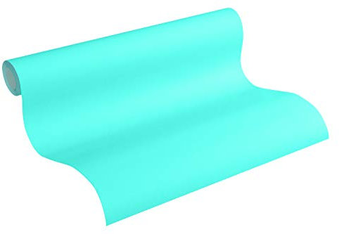 Esprit Vliestapete Tapete Uni 10,05 m x 0,53 m blau grün Made in Germany 366778 36677-8