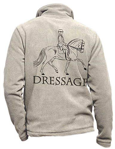 Reiterjacke aus Fleece, beige, personalisierbar, mit Pferd, Größe M