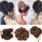 SEGO Haar Extensions Haarteil Dutt Haarverlängerung Haargummi Hochsteckfrisuren Donut wie Echthaar Dunkelbraun bis Hellbraun