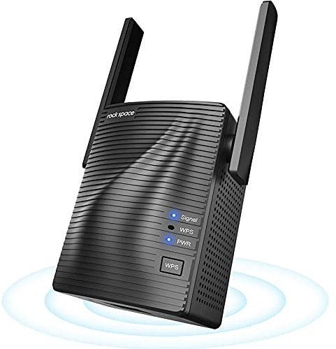 Rockspace WLAN Verstärker WLAN Repeater WiFi Repeater WiFi Verstärker 1200Mbit/s, Dualband 5GHz/2.4GHz, Abdeckung bis zu 200 m²