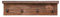 Licht-Erlebnisse Wandgarderobe Teak Holz 60 cm lang 4 Haken Ablage Garderobe Flur Ernie