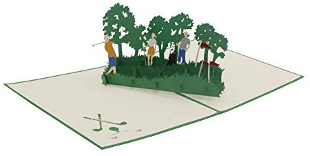 design3dkarten® Golf, golfer, Golfspieler, golfkarte, golfclub, 3d Klappkarte, Pop Up Karte, Glückwunschkarte, Grußkarte, Geschenkkarte
