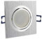 6x LED Einbaustrahler Set eckig - silber gebürstet 5 Watt neutralweiß 230V - GU10 Einbau-Leuchte schwenkbar Ø68mm Bohrloch - Einbau-Spot Decken-Strahler Deckeneinbaustrahler
