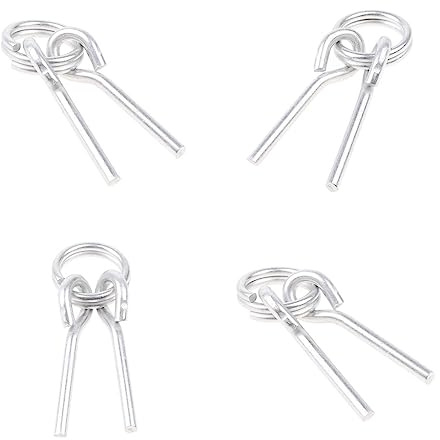 kowaku 4Pcs Pole End Rings with 2 Pins - Aluminum Alloy Fits Tent Awning Poles