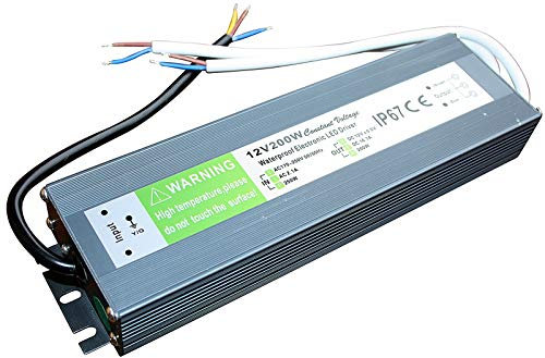 20W-300W 12V DC LED Stromversorgung Netzteil - Travo Trafo Transformator Wasserdicht IP 67 Stripe (200 Watt)