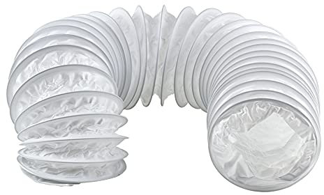 Steinberg14 Weiß Ø 80mm / 1m Abluftschlauch PVC Flexibel Schlauch für Klimaanlagen - Dunstabzugshaube - Trockner