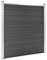 Tidyard Zaunelement WPC Gartenzaun Zaunbretter Sichtschutzzaun Windschutzzaun Sichtschutzwand Lamellenzaun Windschutz Sichtschutz Zaun Element Terrassezaun 180 x 186 cm Schwarz