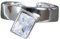 NicoWerk Damen Silberring mit Stein aus 925 Sterling Silber Asymmetrisch Verspielt Edel Glatt Schlicht Zirkonia Verstellbar Offen SRI763