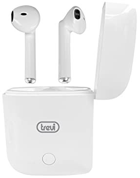 Trevi HMP 12E20 AIR, Cuffie Wireless Sport con Auricolari Touch e Microfono Incorporato, Design Leggero e Confortevole, Cuffie Wireless con Autonomia 3 Ore, Bianco