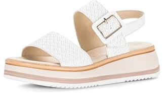 Gabor Damen Riemchensandalen, Frauen Sandaletten,Moderate Mehrweite (G),Women's,Woman,Lady,Ladies,Sommerschuhe,Weiss (LDS),42 EU / 8 UK