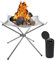 Yolispa Camping Feuerschale, Feuerschale Faltbar mit Carry Bag, 55 cm/22 Zoll Tragbare Feuerstelle für den Außenbereich, für Camping, Outdoor, Terrasse, Hinterhof und Garten