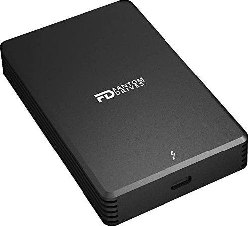 Fantom Drives - Unidad de Estado sólido portátil 3D NAND TLC de 4 TB - Thunderbolt 3 y 4 USB 3.2 Tipo C - 2800 MB/s - Certificado Intel -TB3X-2300N4TB