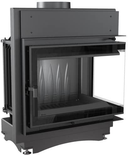 KRATKI Maja Deco Holzkamin mit Lufteinlass BImSchV 2-konform 8 kW Thermischer Wirkungsgrad 80% Staubauslass fi 150 mm Gusseisen 82,65 x 67,5 fahrseitig