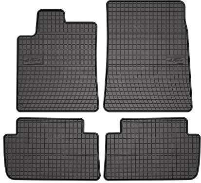 Tapis de Sol Toutes Saisons en Caoutchouc Compatible avec Peugeot 407 2004-2011 | Revêtement de Sol pour Voiture 3D - Intérieur antidérapant - Bords Hauts Noir