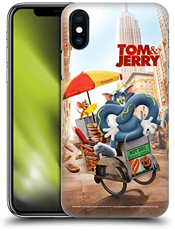 Head Case Designs Offizielle Tom and Jerry Movie (2021) Neue Wendung in Der Realen Graphics Harte Rueckseiten Handyhülle Hülle Huelle kompatibel mit Apple iPhone X/iPhone XS
