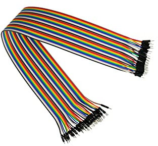 Kabelmeister - Jumper Wire/Drahtbrücken-Kabel - Stecker an Stecker (Male to Male) - 40cm - 40-Pin trennbare Adern für Arduino, Raspberry Pi, Banana Pi, Breadboad, Steckboard etc.