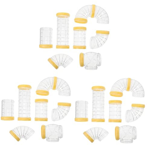 iplusmile 3 Sätze Hamsterpfeife Hamster Spielzeug hamsterspielzeug Hamster röhren Hamster Rohrverbindung kauen Pipeline Sportbekleidung Hamsterkäfig Frettchen Plastik