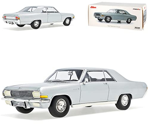Opel Diplomat A Coupe Silber 1965-1967 1/18 Schuco Modell Auto mit individiuellem Wunschkennzeichen