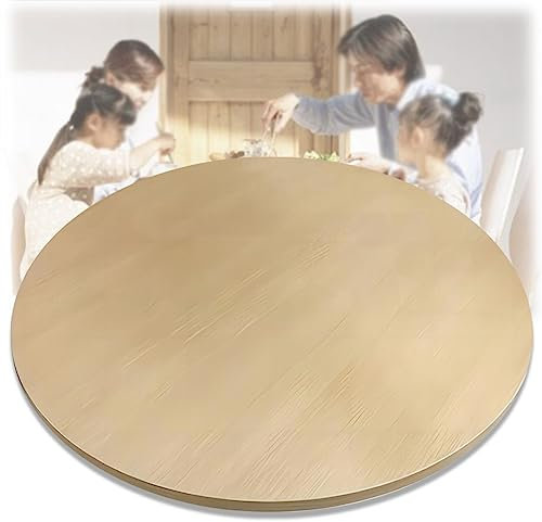 ESOYAWE Holz Esstisch Drehteller Mit Silent Base, Durchmesser Ø 50-100 cm Großer Runde Tischplatte Drehtablett, Stabil, 360° Geräuschlose Und Gleichmäßige Drehung Lazy Susan Drehplatte
