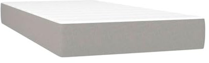 vidaXL Taschenfederkernmatratze Hellgrau 140x200x20 cm Stoff