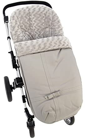 Saco Silla de Paseo Universal Rosy Fuentes- Saco Carrito Bebé - Funda de silla de paseo - Equipado para ser Ajustado perfectamente -Gris