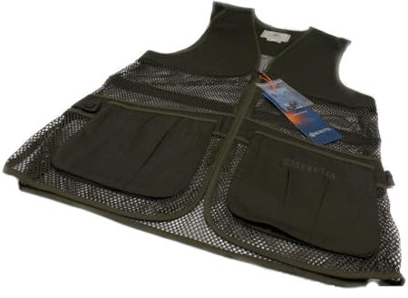 Beretta Schießweste FULL MESH VEST Tontauben TRAP SKEET leichte Weste Braun Bark Rindenbraun (GT671, DE/NL/SE/PL, Alphanumerisch, S, Regular, Regular)