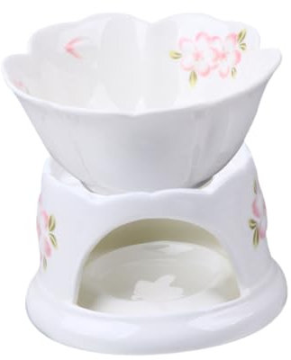 Generic Ceramic Double Boiler Melting Pot Chocolate Cheese Fondue Set for Hot Chocolate Stove Top