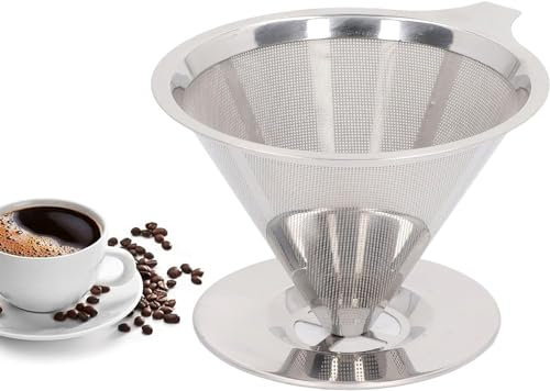 Cafetera de vertido, gotero de café de acero inoxidable, filtración eficiente sobre filtro de café, juego de cafetera