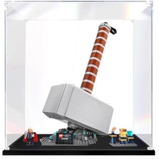 Dustproof Transparent Storage Acrylic Display Box 76209 Sledgehammer ( 13.7*13.7*21.6 inches) for Lego Toys (Lego Models not Included) (3mm)