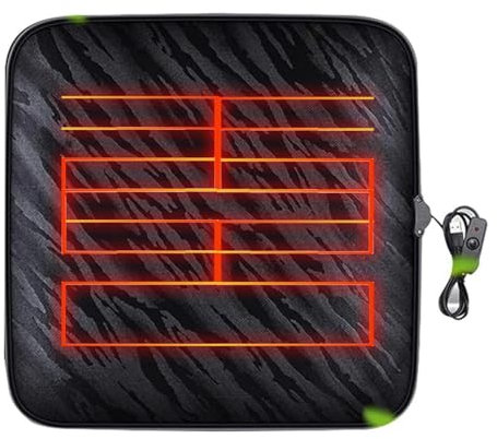 WXJHNYBS USB Sitzauflagen, Intelligenter Steuerstromschutz Sitz Auto Auflage Warm und Gemütlich Sitzkissen Beheizt Passend für Die Meisten Autos 1 Stück