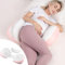 Chilling Home Schwangerschaftskissen zum Schlafen, Seitenschläferkissen für den Bauch, Verstellbares und Tragbares Körperkissen für Frauen und Seitenschläfer mit Atmungsaktivem Bezug (Rosa)